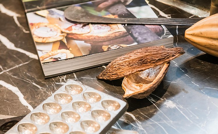 Les workshops de chocolat ont lieu dans l'atelier.