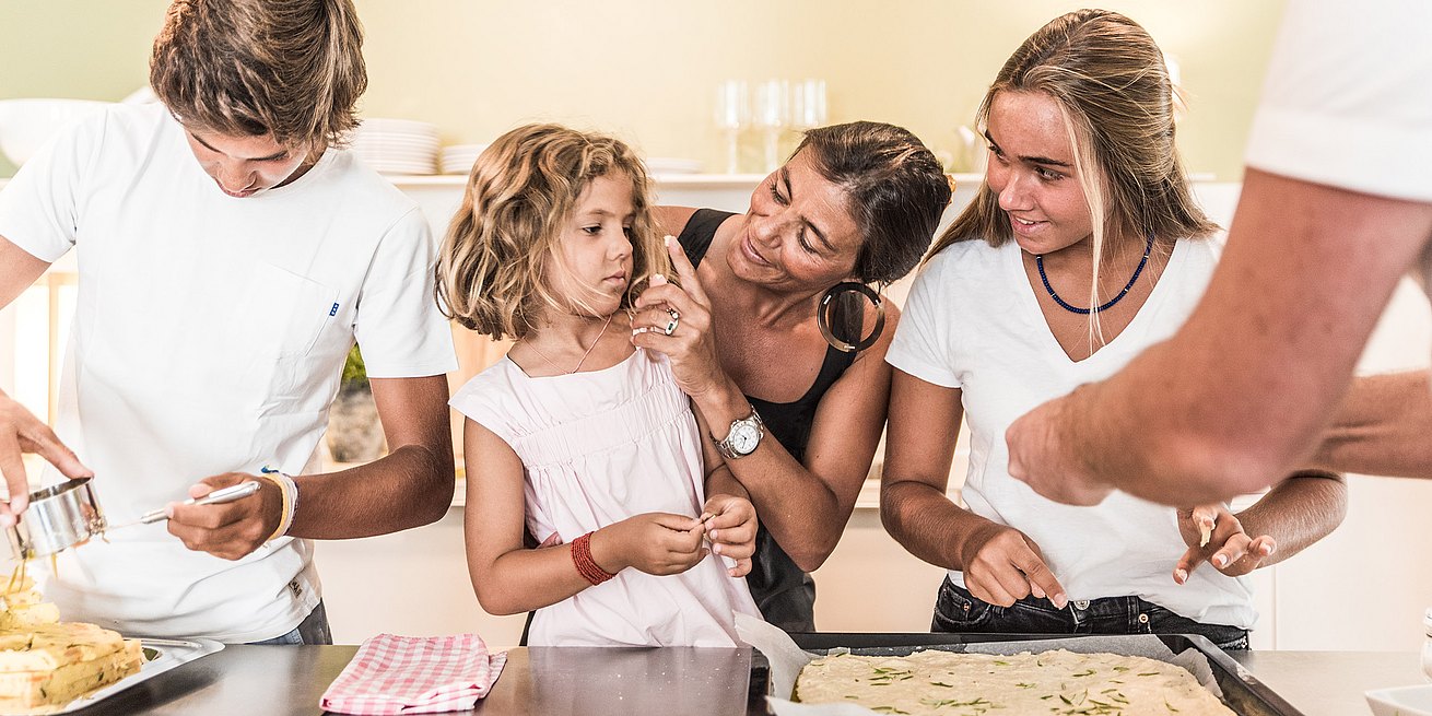 Filipa Fortunato cocinando con su familia